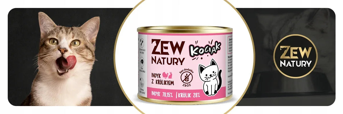 Zew Natury KOT Junior królik puszka 185g - Zew Natury