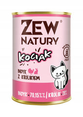 Mokra Karma Indyk z Królikiem 400g dla Kota Zew Natury - Zew Natury