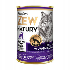 Mokra Karma Bogata w Jagnięcinę 400g PREMIUM Dla Psa Zew Natury