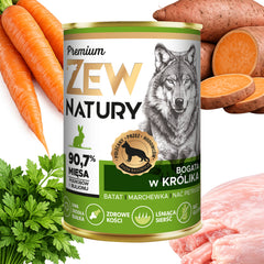 Mokra Karma Bogata w Królika 400g PREMIUM Dla Psa Zew Natury