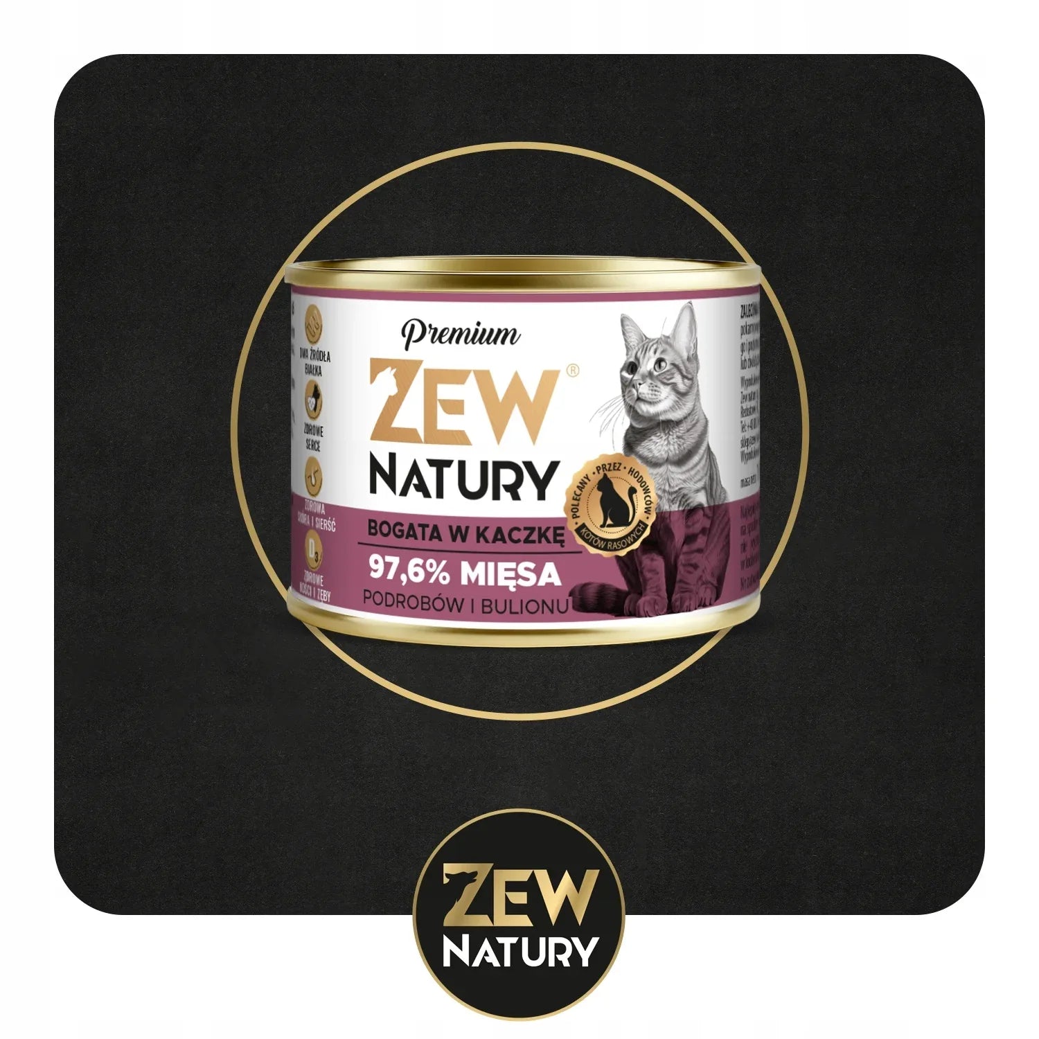Zew Natury KOT Premium bogata w kaczka puszka 185g - Zew Natury