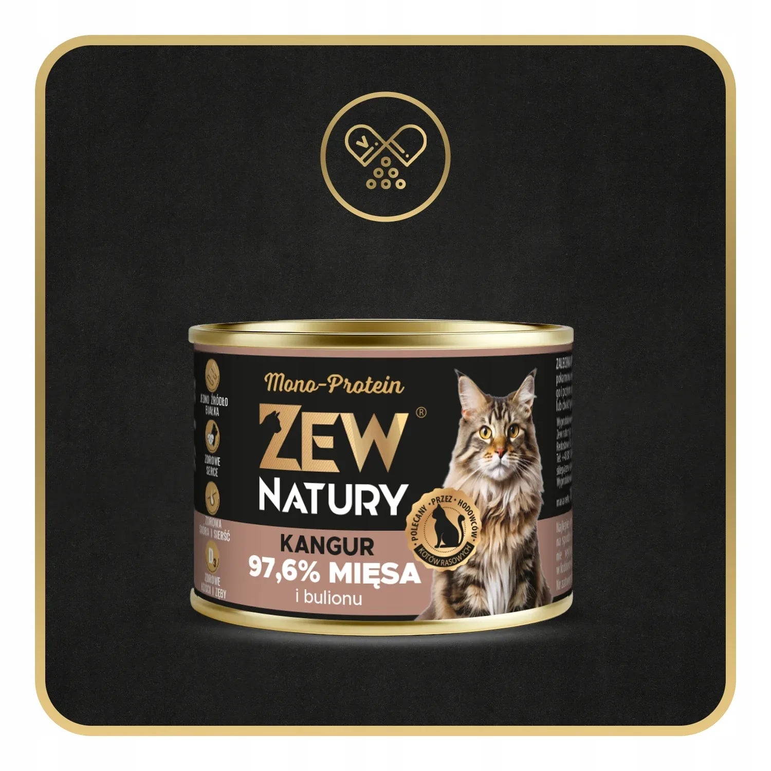 Zew Natury KOT Mono-Protein kangur puszka 185g - Zew Natury