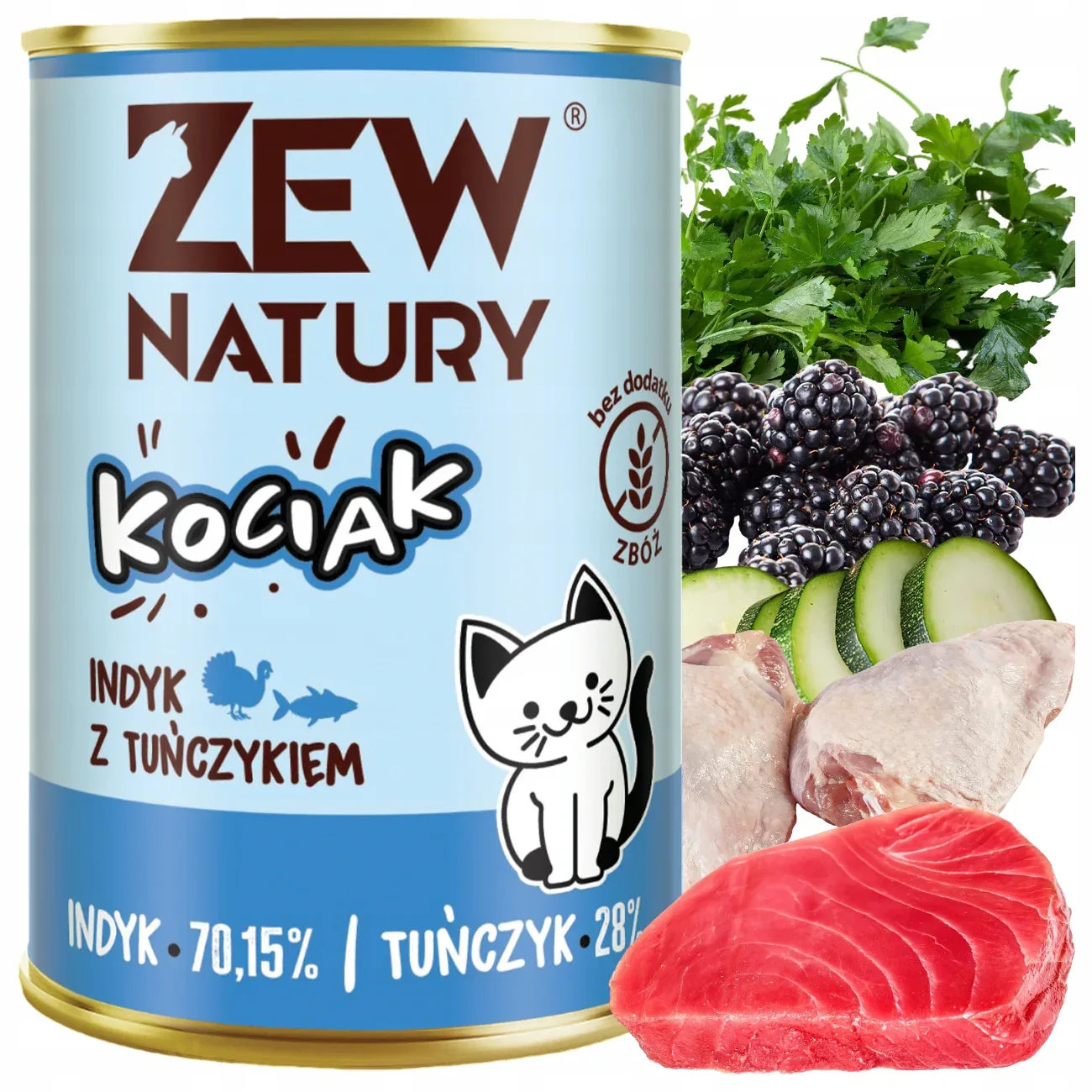 Mokra Karma Indyk z Tuńczykiem 400g dla Kota Zew Natury - Zew Natury