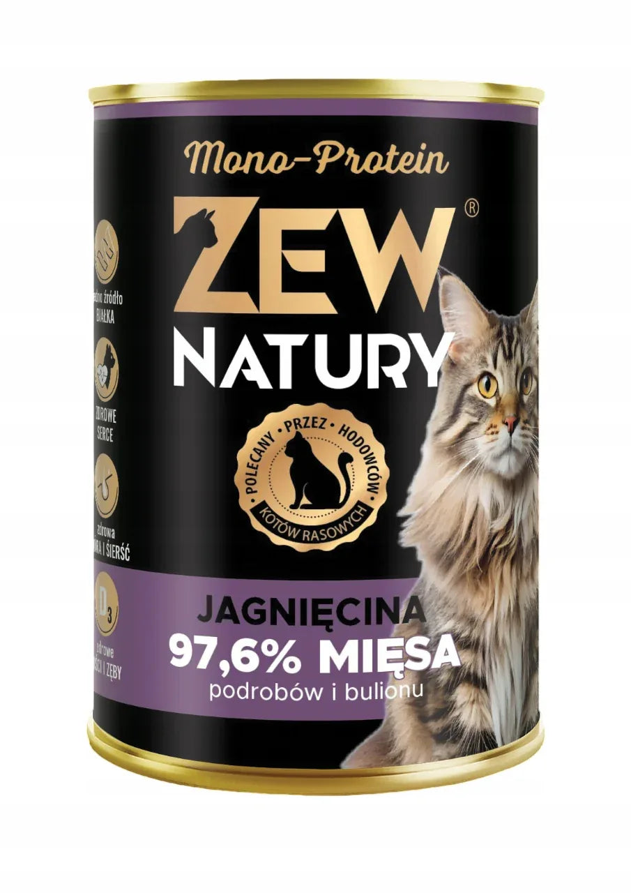 10 x Mokra Karma Jagnięcina 400g Mono-Protein Dla Kota Zew Natury - Zew Natury