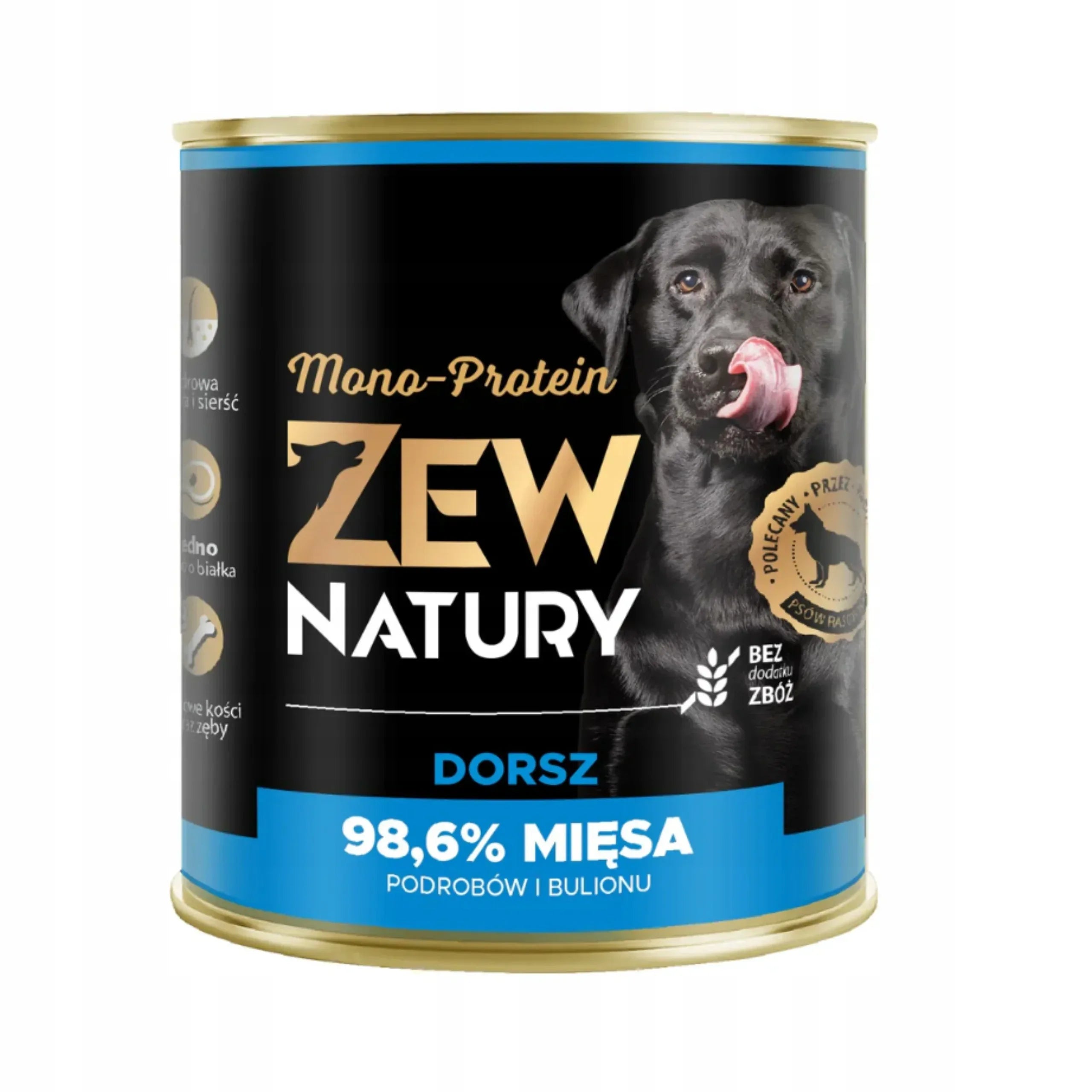 10 x Karma Mokra z Dorszem 800g dla Dorosłych Psów Mono-Protein ZEW NATURY - Zew Natury