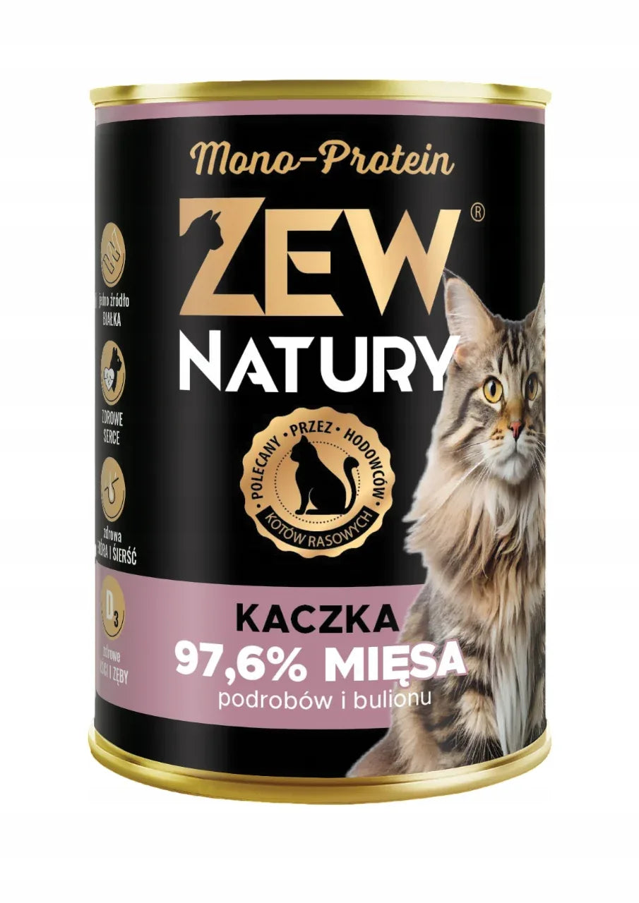 10 x Mokra Karma Kaczka 400g Mono-Protein Dla Kota Zew Natury - Zew Natury