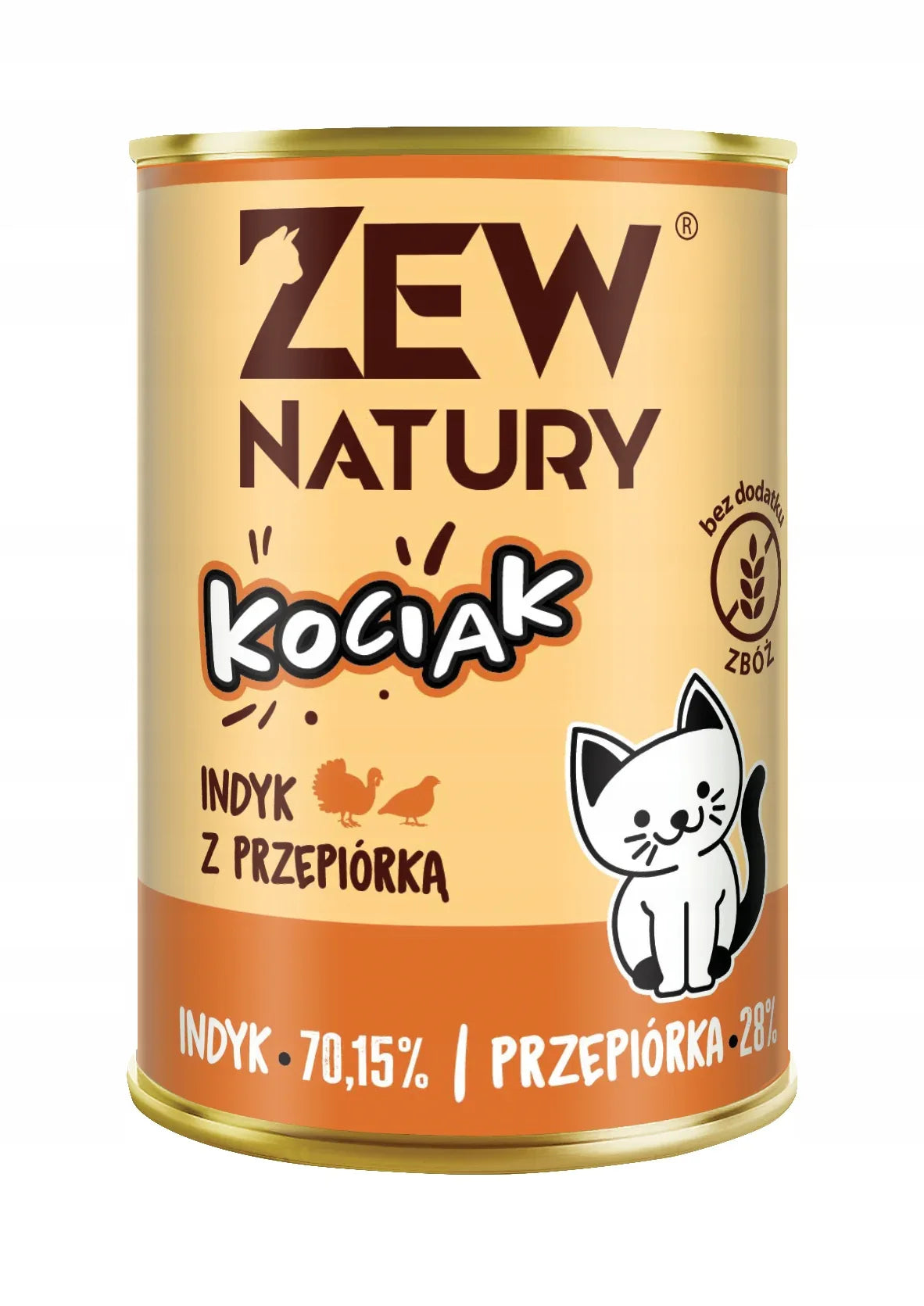 10 x Mokra Karma z Indykiem i Przepiórką 400g Dla Kociąt Zew Natury - Zew Natury