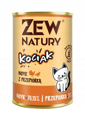 10 x Mokra Karma z Indykiem i Przepiórką 400g Dla Kociąt Zew Natury - Zew Natury