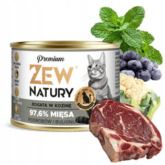 Mokra Karma Dla Kota Zew Natury Premium Bogata W Mix Mono-Protein 12x185g - Zew Natury