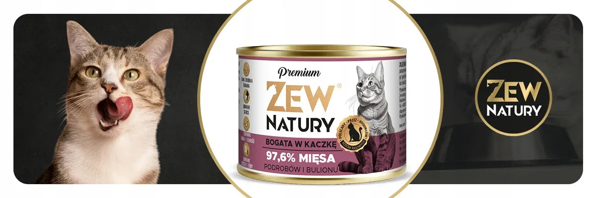 Zew Natury KOT Premium bogata w kaczka puszka 185g - Zew Natury