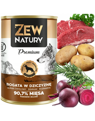 Mokra Karma Bogata w Dziczyznę 400 g PREMIUM dla Psa Zew Natury