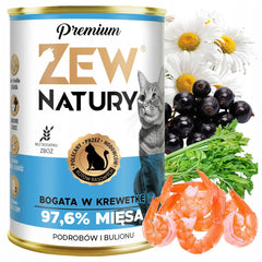 Mokra Karma Bogata W Krewetkę 400g Premium Dla Kota Zew Natury - Zew Natury