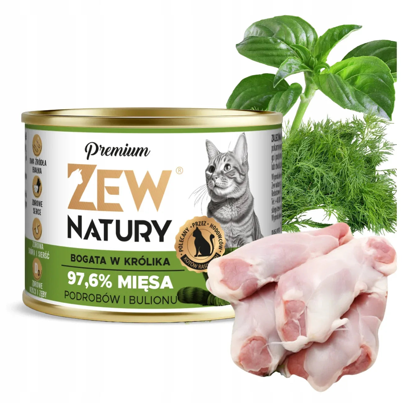 Mokra Karma Dla Kota Zew Natury Premium Bogata W Mix Mono-Protein 12x185g - Zew Natury