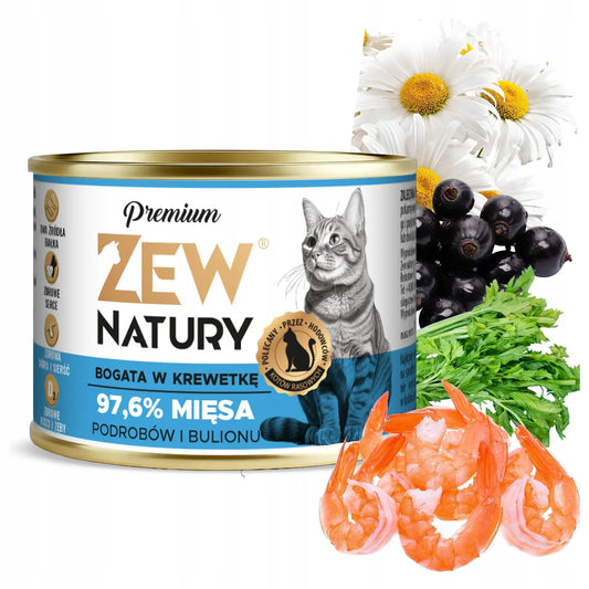 Zew Natury KOT Premium bogata w krewetkę puszka 185g - Zew Natury
