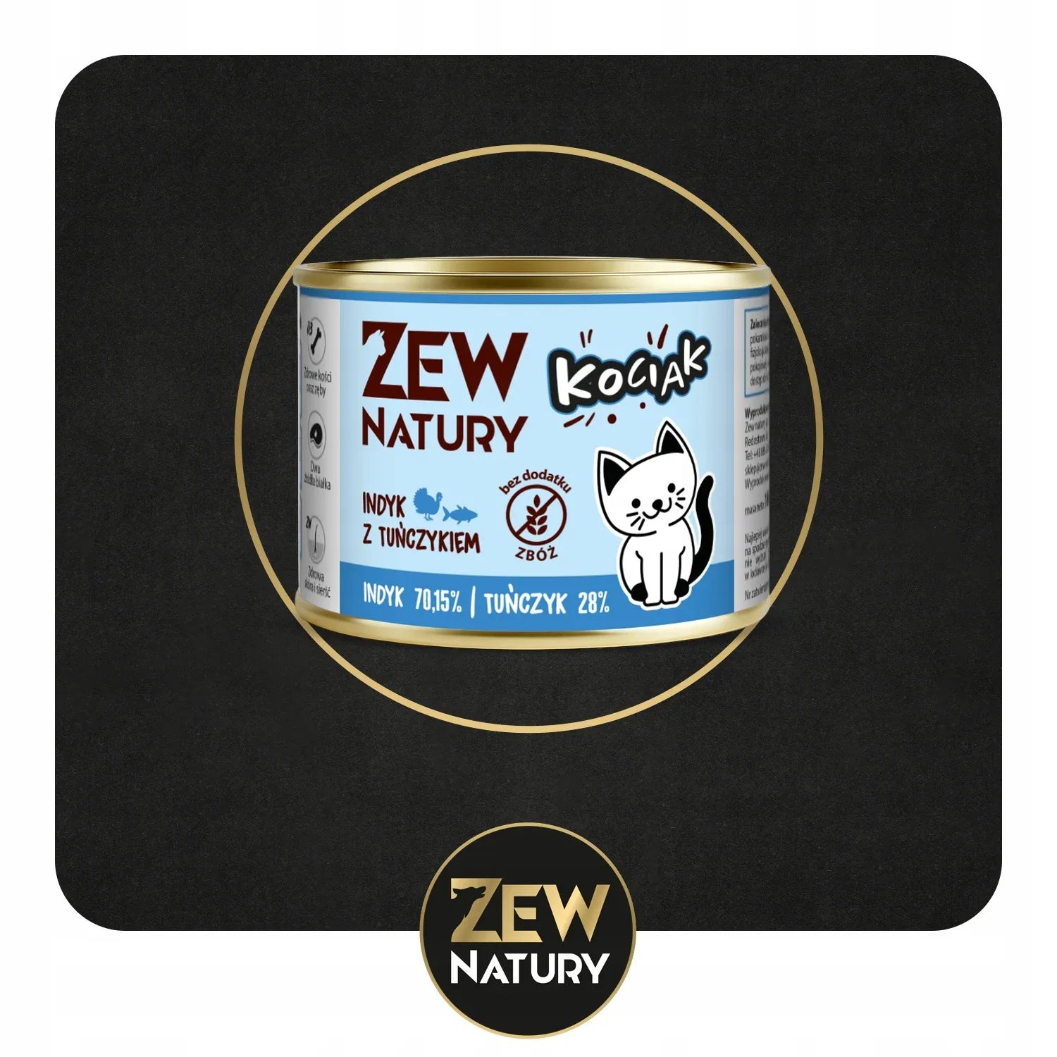 Zew Natury KOT Junior tuńczyk puszka 185g - Zew Natury