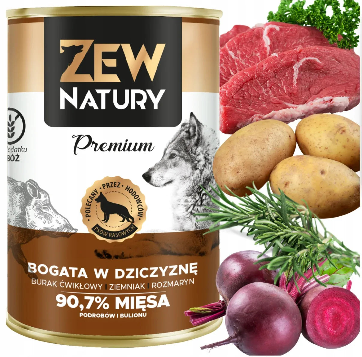 10 x Mokra Karma Mix Smaków 400g Mono+Premium Dla Psa Zew Natury - Zew Natury