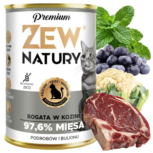 10 x Mokra Karma Bogata W Kozinę 400g Premium Dla Kota Zew Natury - Zew Natury