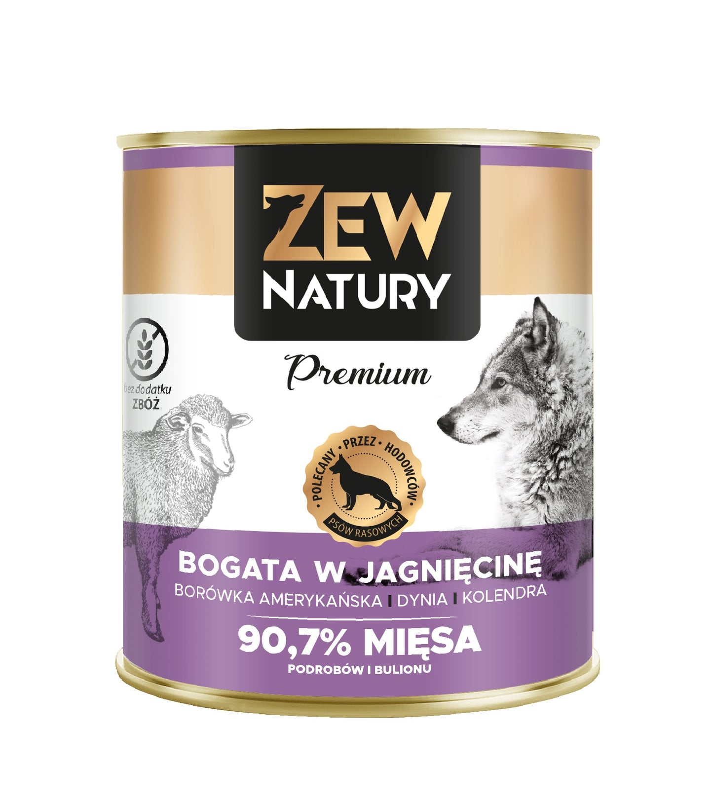 Zew Natury PREMIUM mokra karma dla psa bogata w jagnięcinę puszka 800g