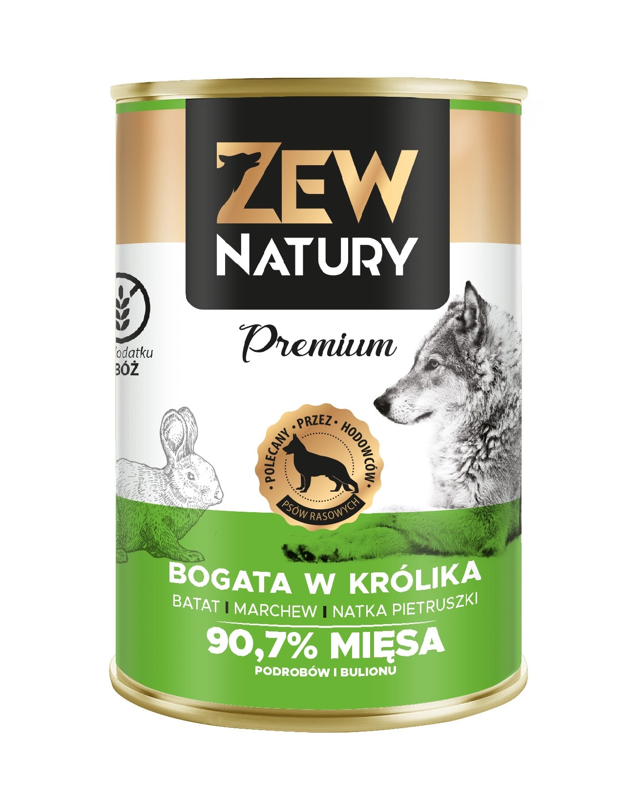 Zew Natury PREMIUM mokra karma dla psa bogata w królika puszka 400g