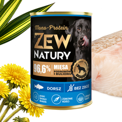 Mokra Karma Dorsz Cała Ryba 400g MONO-PROTEIN Dla psa ZEW NATURY