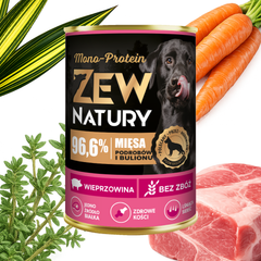 10 x Mokra Karma Wieprzowina 400g MONO-PROTEIN Dla Psa Zew Natury