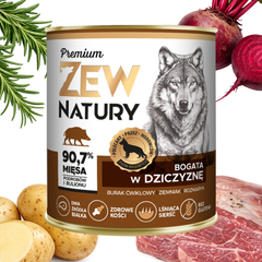 Mokra Karma Bogata w Dziczyznę 800 g PREMIUM dla Psa Zew Natury