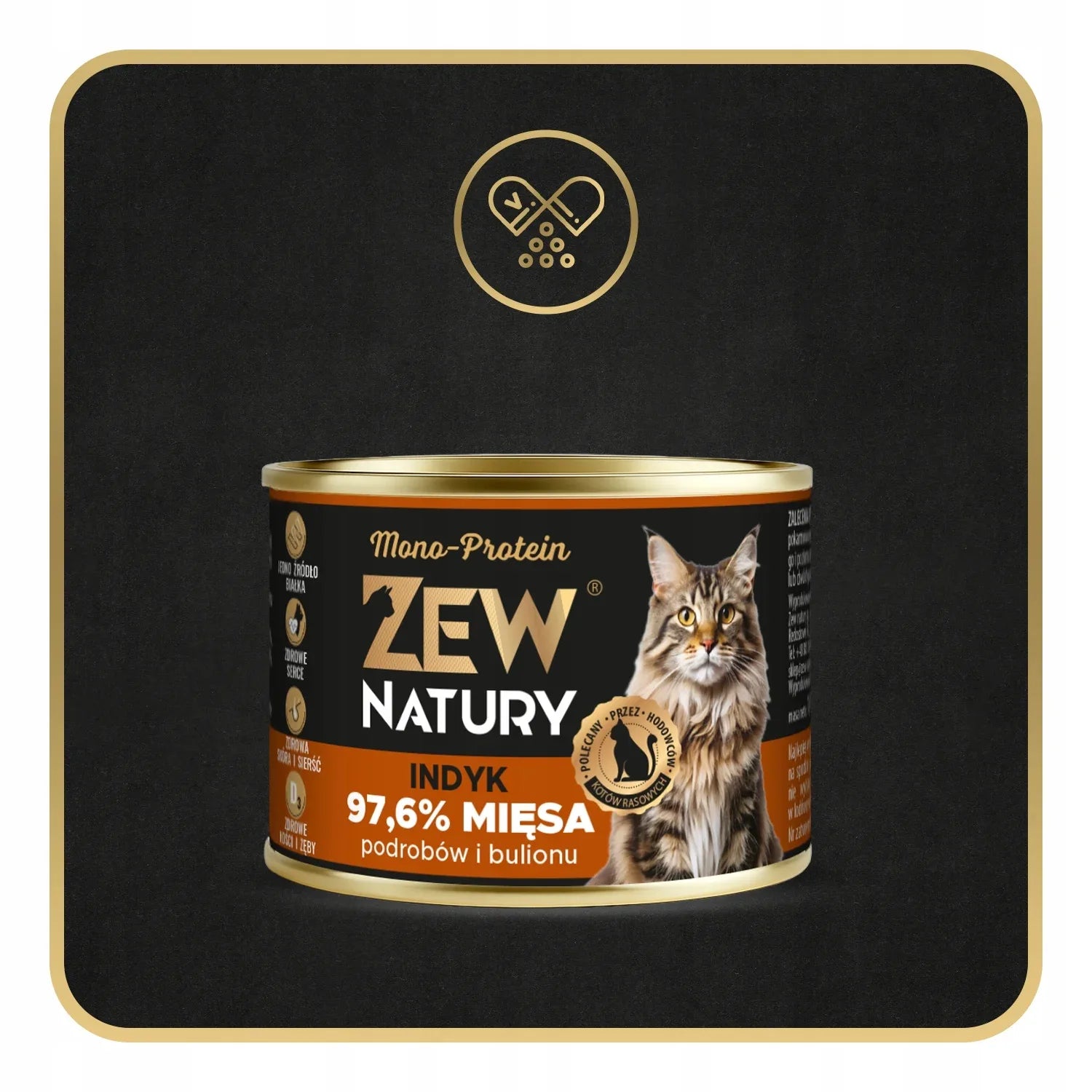 Zew Natury KOT Mono-Protein indyk puszka 185g - Zew Natury