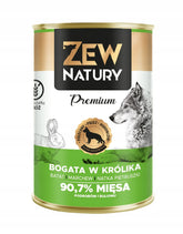 10 x Mokra Karma Bogata w Królika 400g PREMIUM Dla Psa Zew Natury - Zew Natury