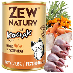 10 x Mokra Karma z Indykiem i Przepiórką 400g Dla Kociąt Zew Natury - Zew Natury