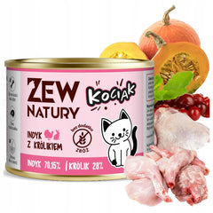 Zew Natury KOT Junior królik puszka 185g - Zew Natury