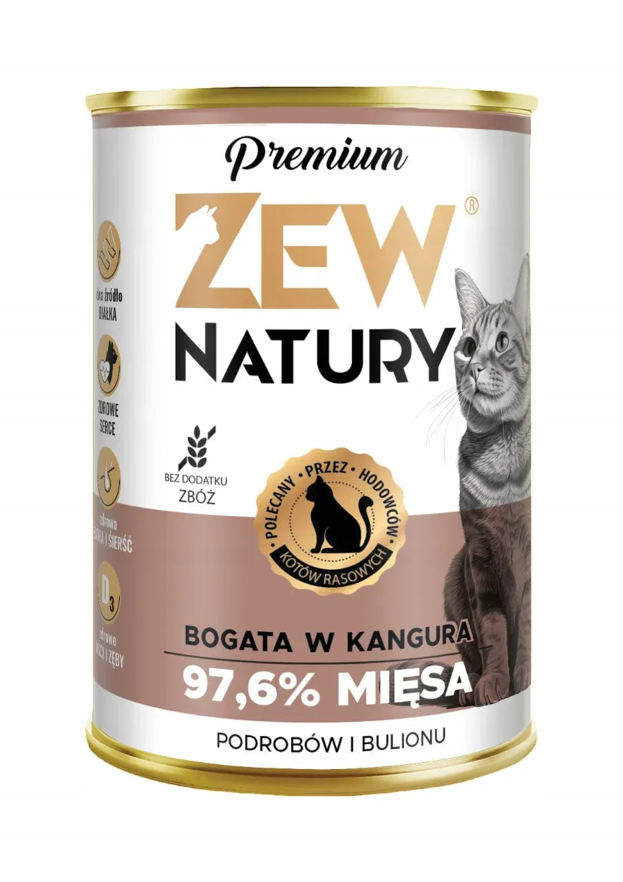 10 x Mokra Karma Bogata W Kangura 400g Dla Kota Premium Zew Natury - Zew Natury