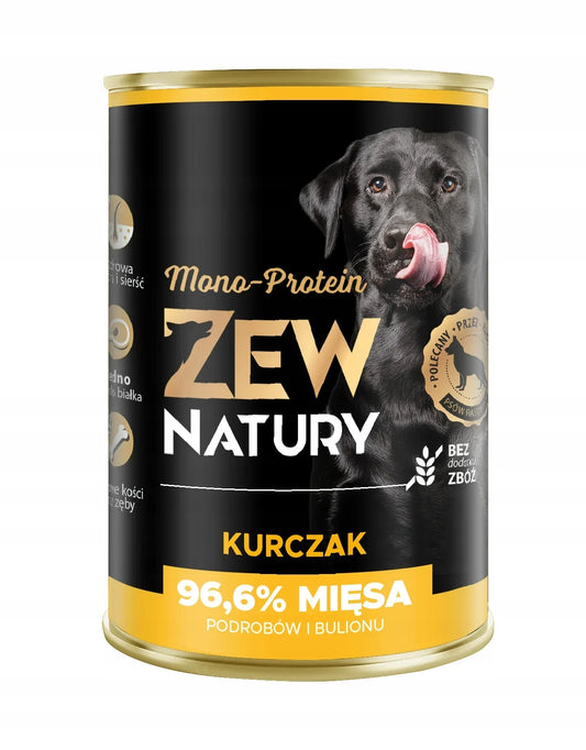 10 x Mokra Karma Kurczak 400g MONO-PROTEIN Dla Psa Zew Natury - Zew Natury
