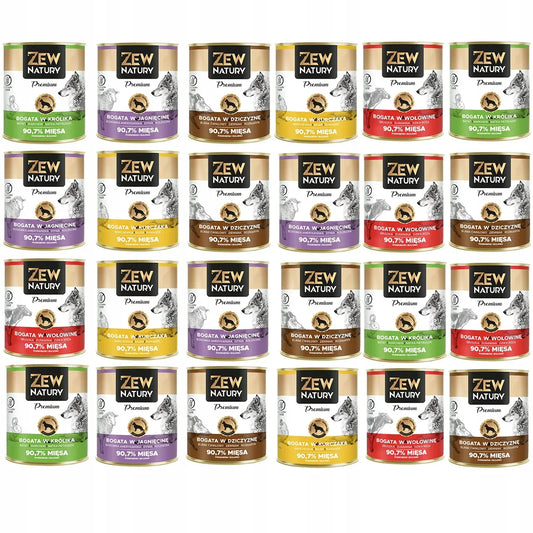 24 x Mokra Karma Mix smaków 800g PREMIUM Dla Psa Zew Natury - Zew Natury