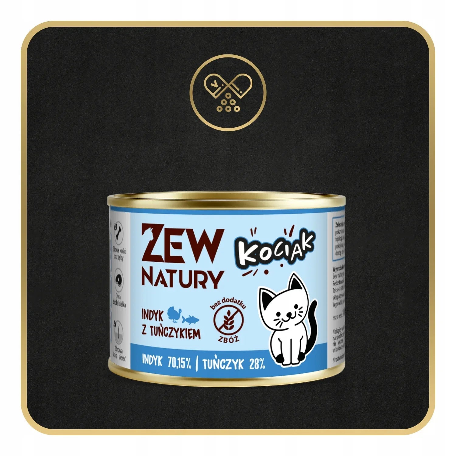 Zew Natury KOT Junior tuńczyk puszka 185g - Zew Natury