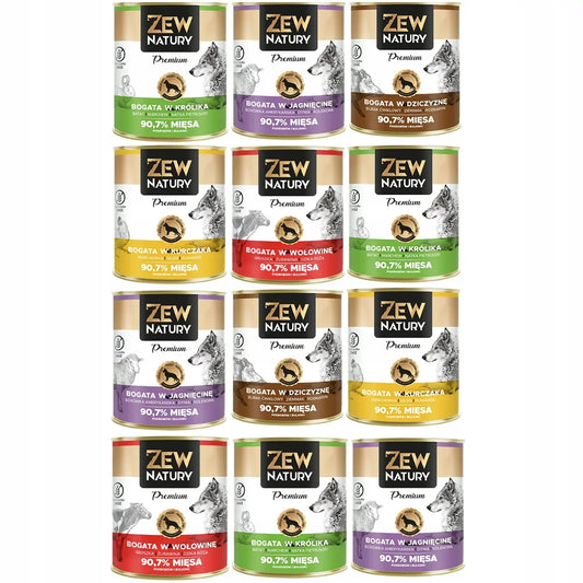 12 x Mokra Karma Mix smaków 800g PREMIUM Dla Psa Zew Natury - Zew Natury