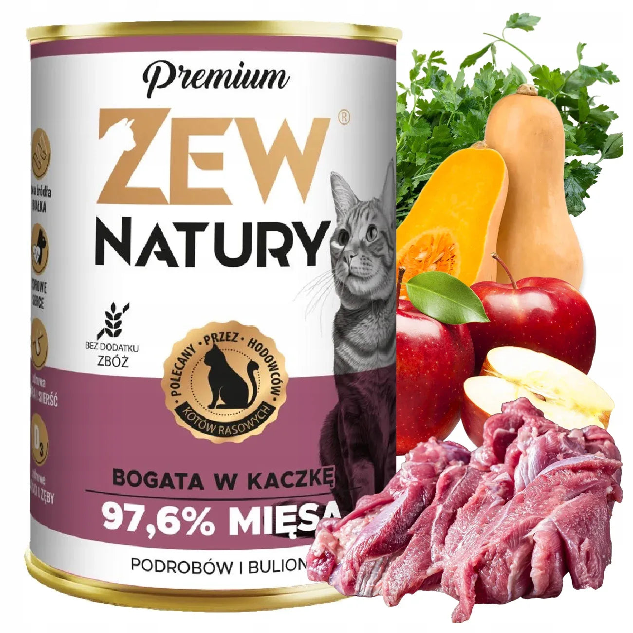 Zew Natury KOT Premium bogata w kaczka puszka 400g - Zew Natury