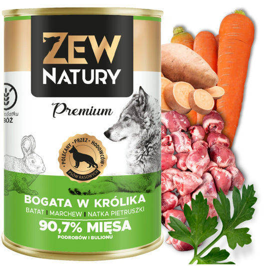 10 x Mokra Karma Mix smaków 400g PREMIUM BEZ KURCZAKA Dla Psa Zew Natury - Zew Natury