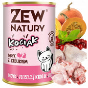 Mokra Karma Indyk z Królikiem 400g dla Kota Zew Natury