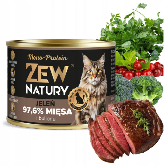 Zew Natury KOT Mono-Protein jeleń puszka 185g - Zew Natury