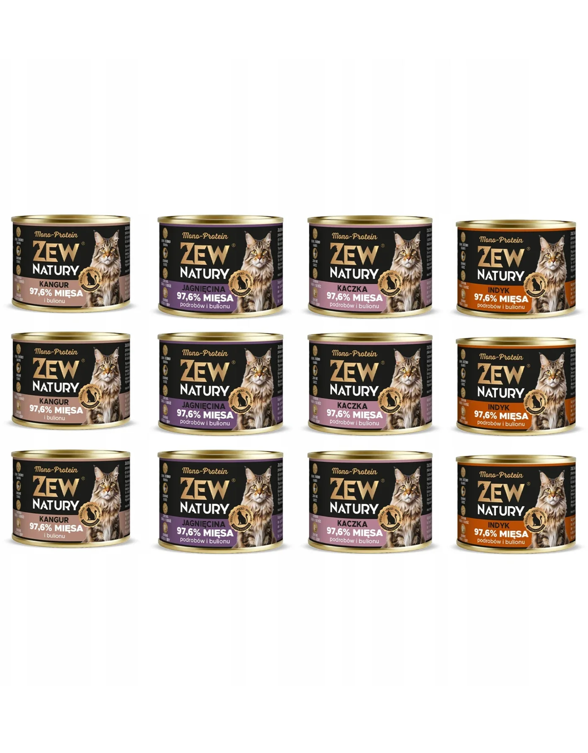Mokra Karma Dla Kota Zew Natury Mono-Protein Mix Smaków 12x185g