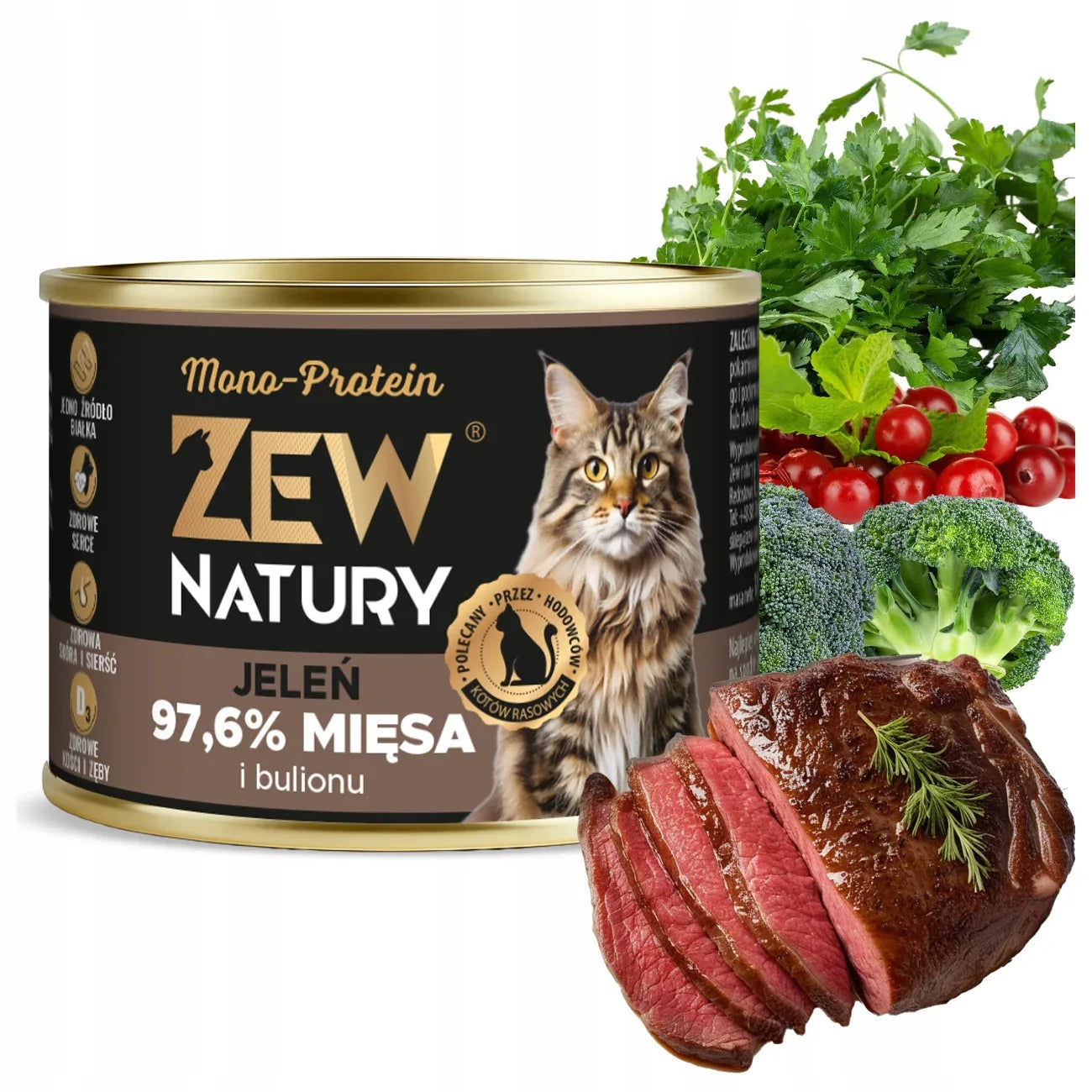 Mokra Karma Dla Kota Zew Natury Premium Bogata W Mix Mono-Protein 12x185g - Zew Natury