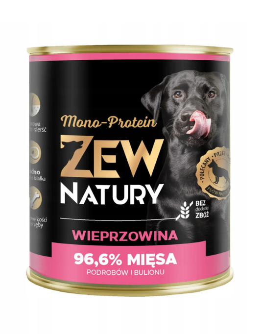 10 x Mokra Karma z Wieprzowiną 800g MONO-PROTEIN Dla psa Zew Natury