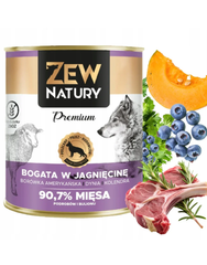 10 x Mokra Karma Bogata w Jagnięcinę 800g  PREMIUM Dla Psa Zew Natury