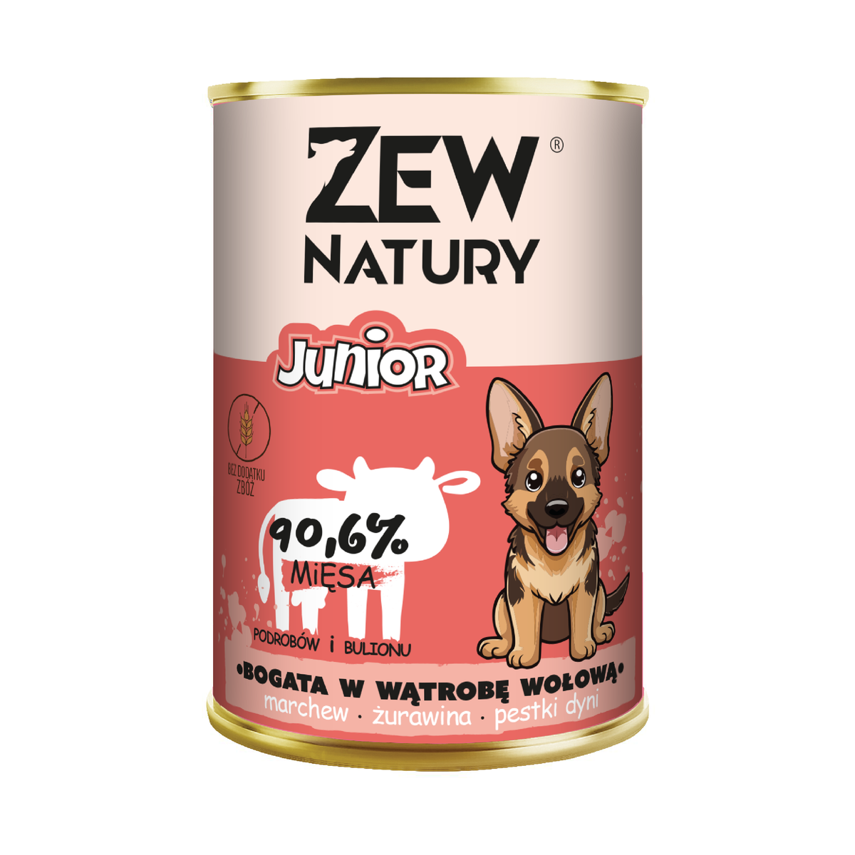 Mokra Karma Bogata w Wątrobę Wołową 400g JUNIOR dla Psa Zew Natury