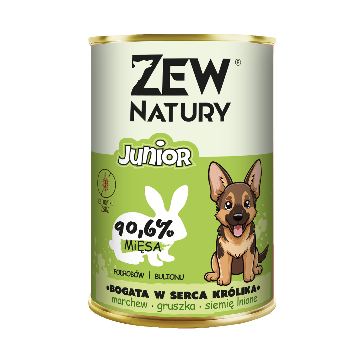 Mokra Karma Dla Szczeniąt Bogata w Królika - Puszka 400g Zew Natury JUNIOR