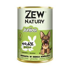 Mokra Karma Dla Szczeniąt Bogata w Królika - Puszka 400g Zew Natury JUNIOR