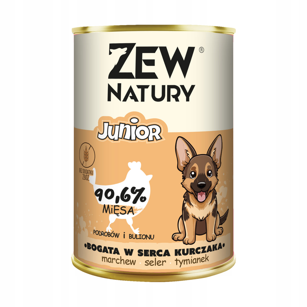 Mokra Karma Serca z Kurczaka 400 g JUNIOR dla Psa Zew Natury