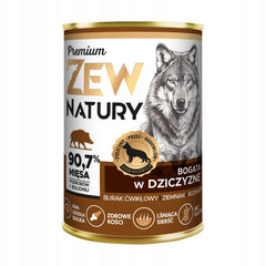 10 x Mokra Karma Bogata w Dziczyznę 400g Dla Dorosłych Psów