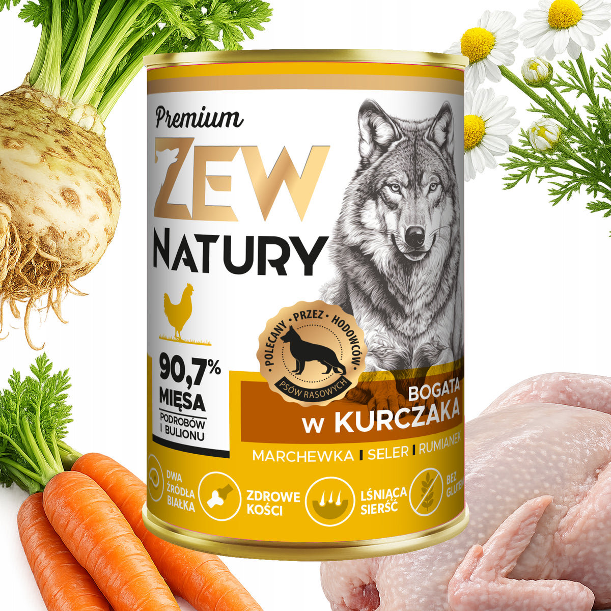 10 × Mokra karma Kurczak z Wieprzowiną Premium dla psa 400 g