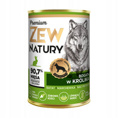 Mokra Karma Bogata w Królika 400g PREMIUM Dla Psa Zew Natury